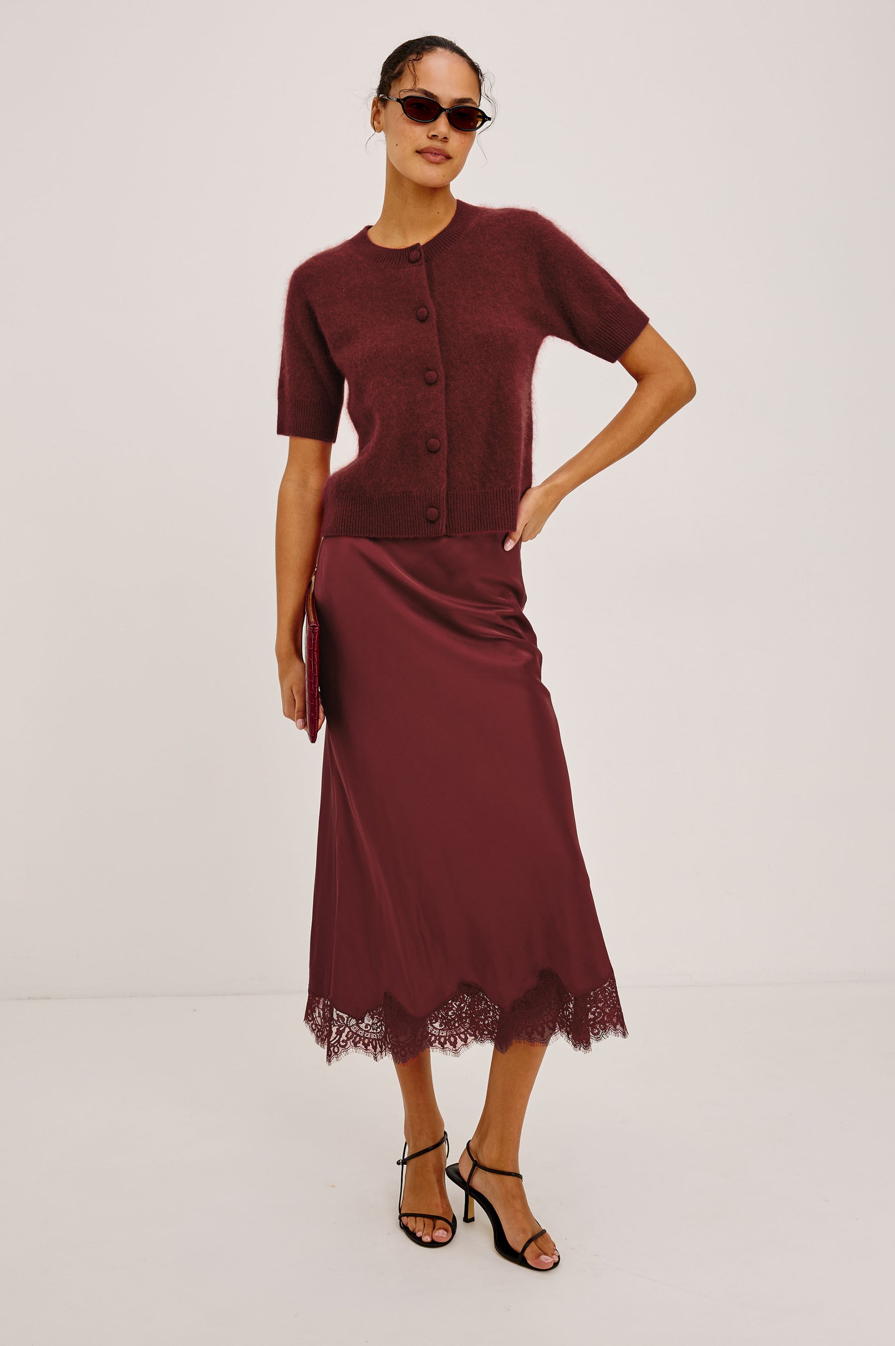 Rails Ebony Skirt - Crimson