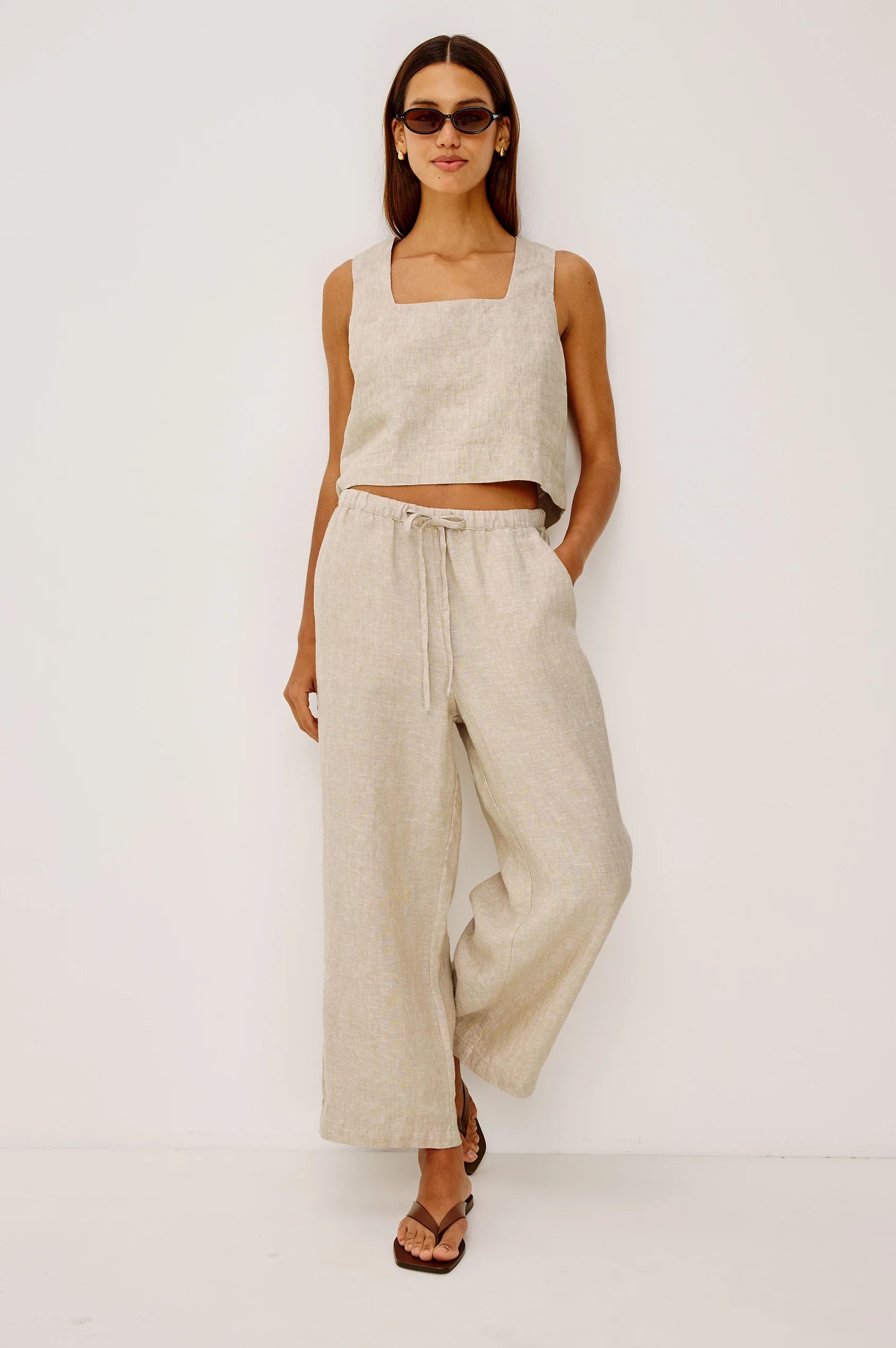 Rails Emmie Crop Trouers - Heathered Flax