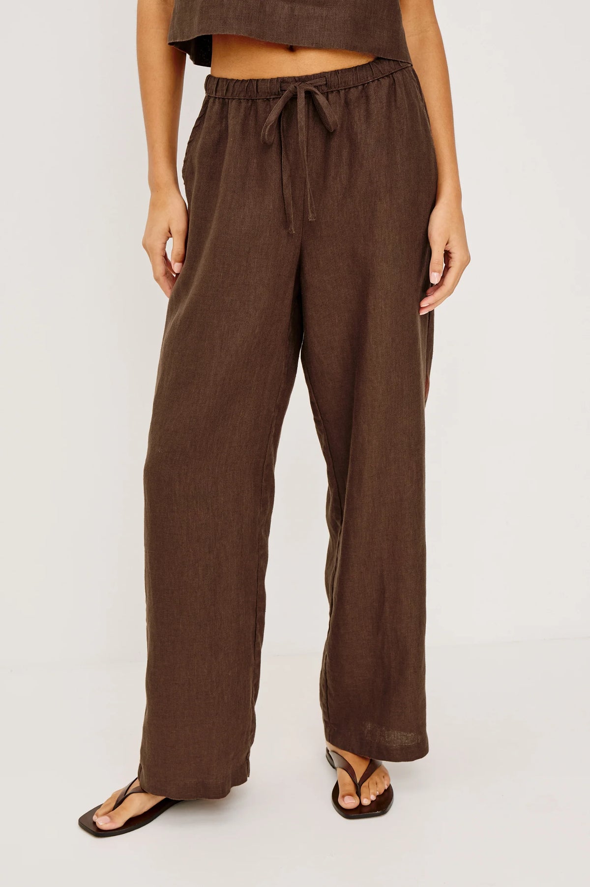 Rails Emmie Linen Trousers in Espresso