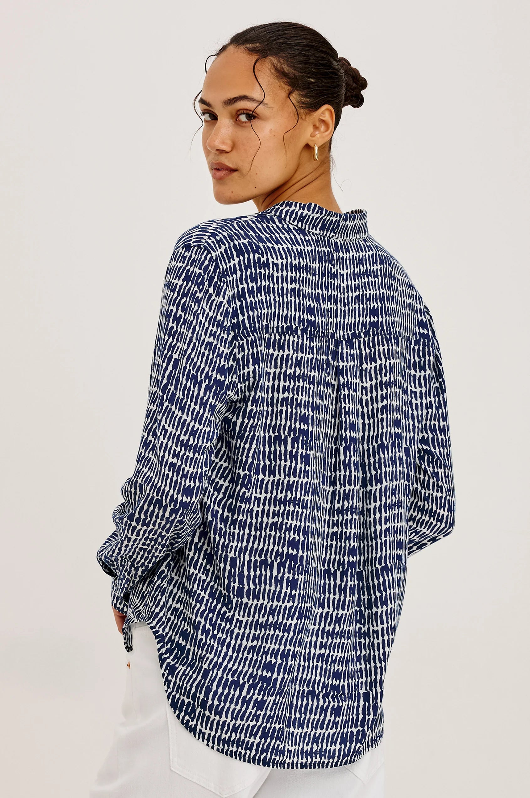Rails Josephine Shirt - Navy Pebbled