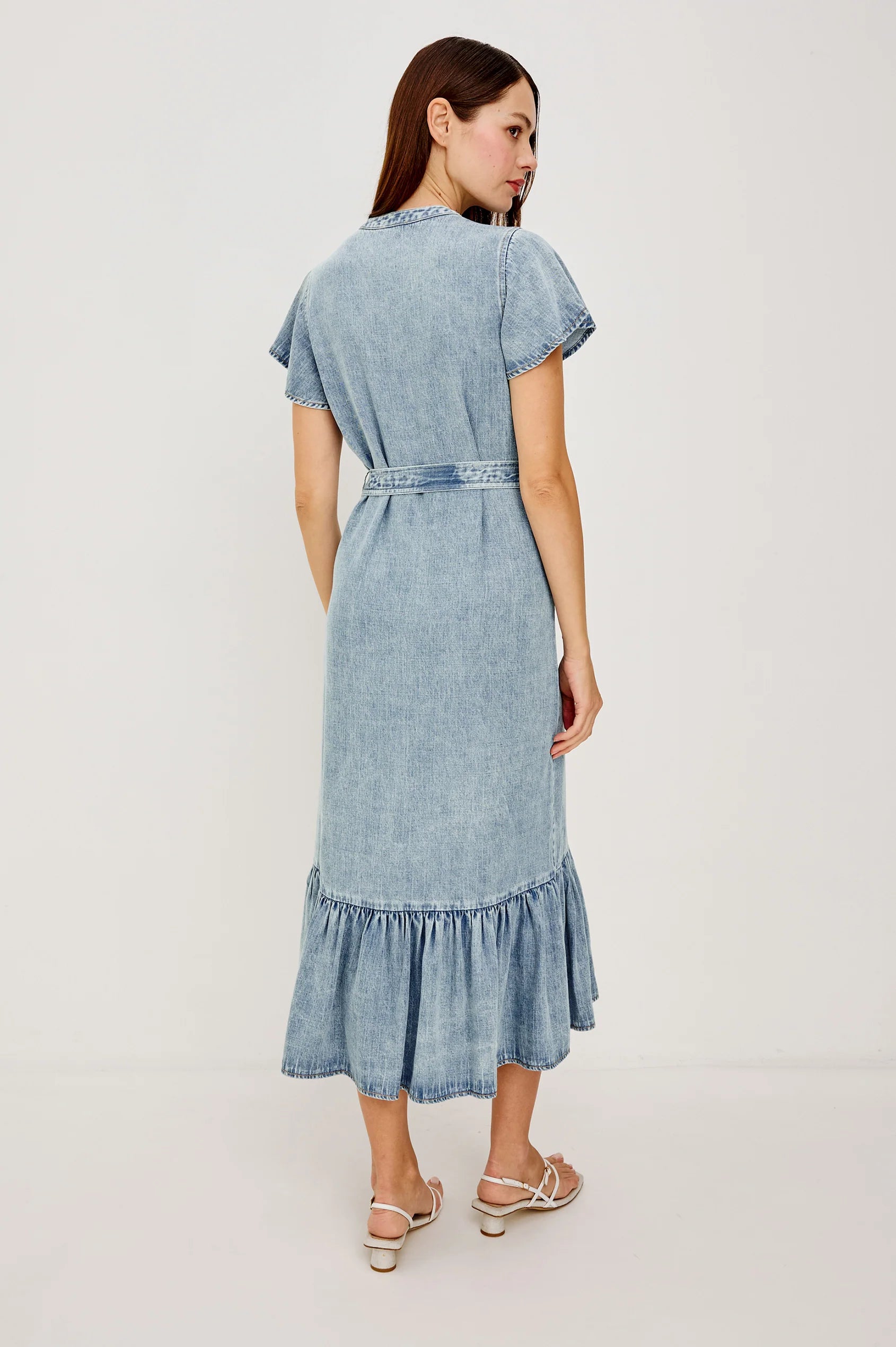 Rails Kahlo Dress Faded Indigo TENCEL Denim Shirt Dress