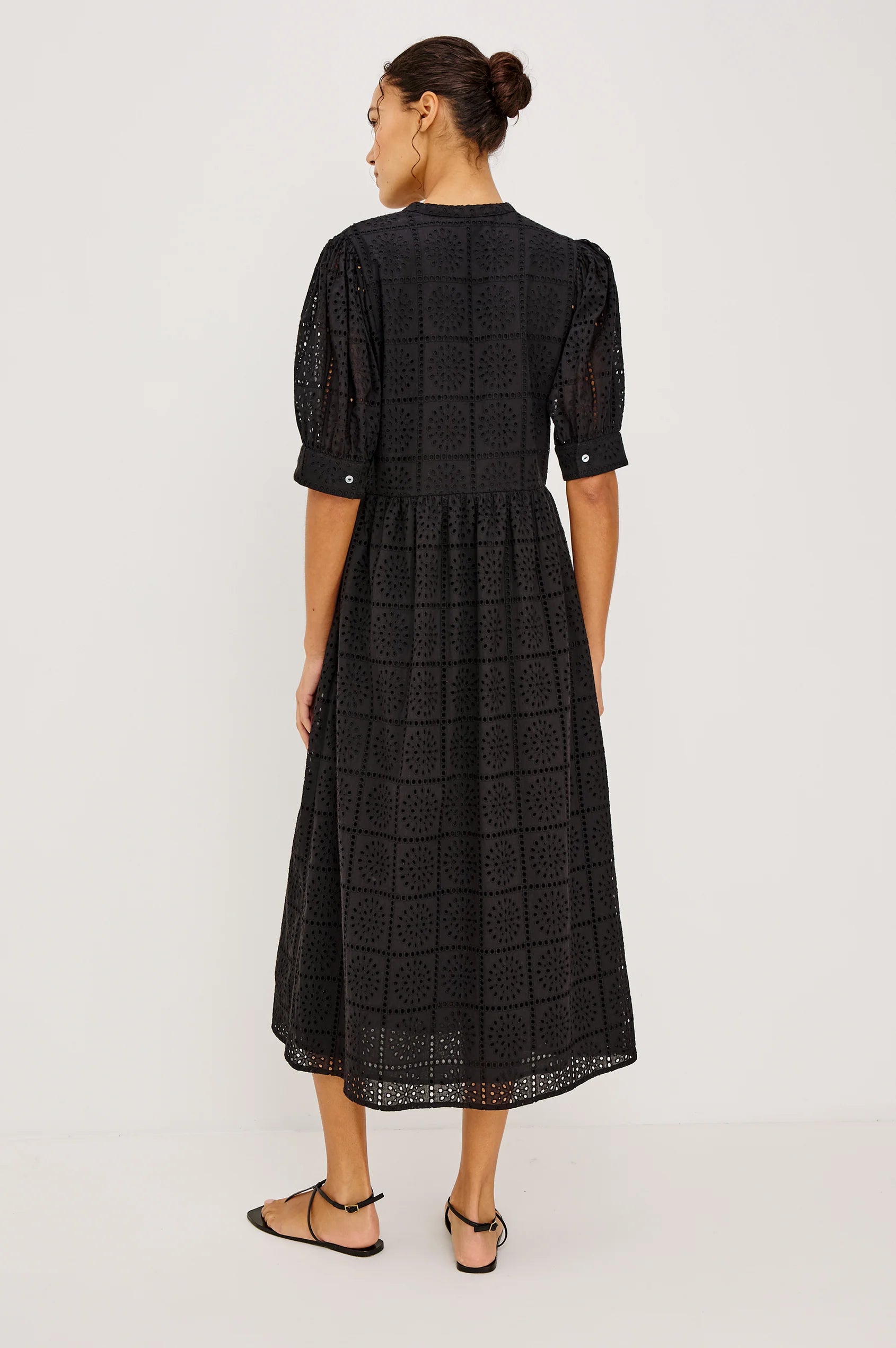 Rails Nella Dress - Black Grid Embroidery
