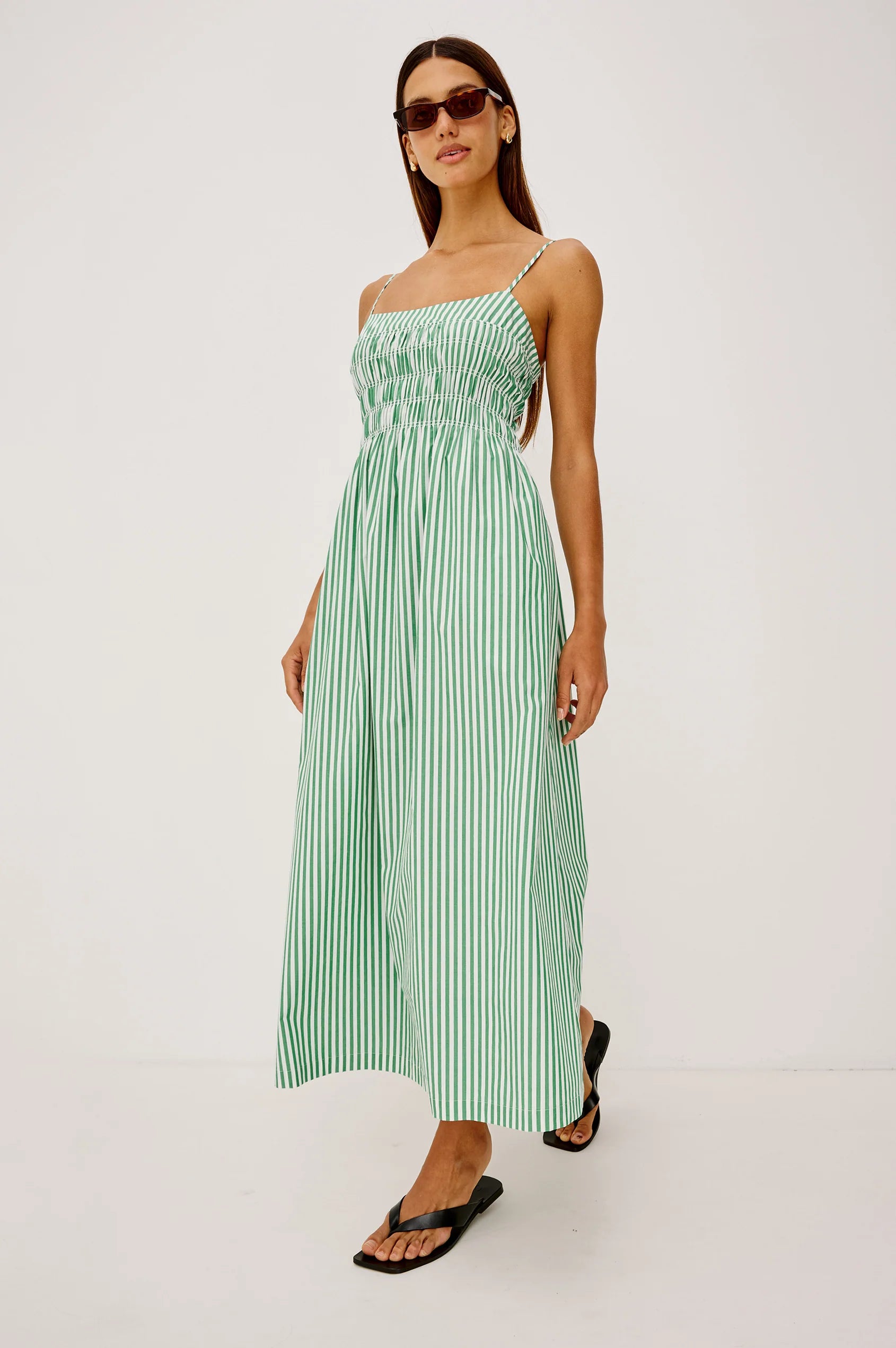 Rails Primrose Dress - Emerald Stripe