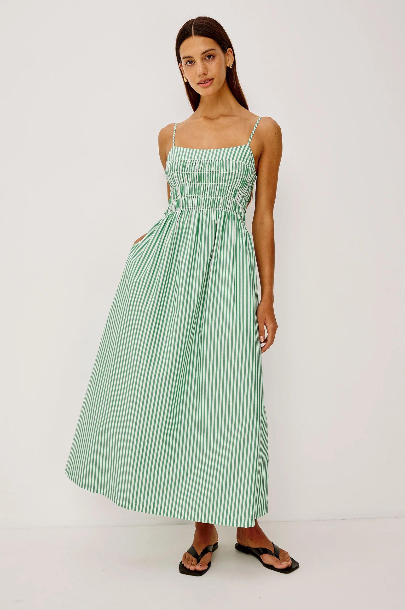 Rails Primrose Dress - Emerald Stripe