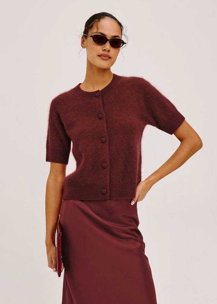 Rails Roman Knit Cardigan - Crimson