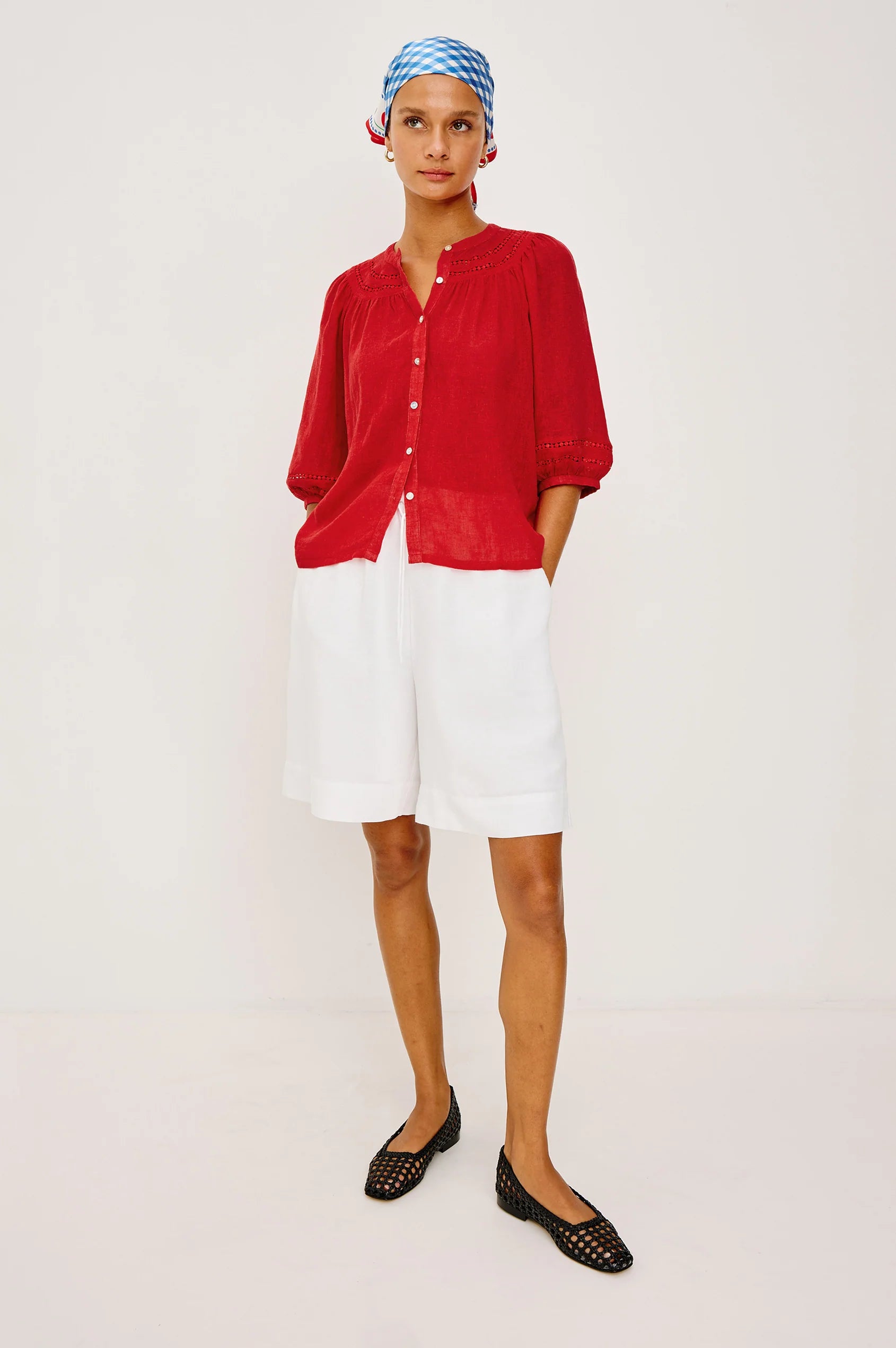 Rails Theia Shirt - Tomato