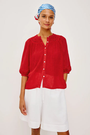 Rails Theia Shirt - Tomato