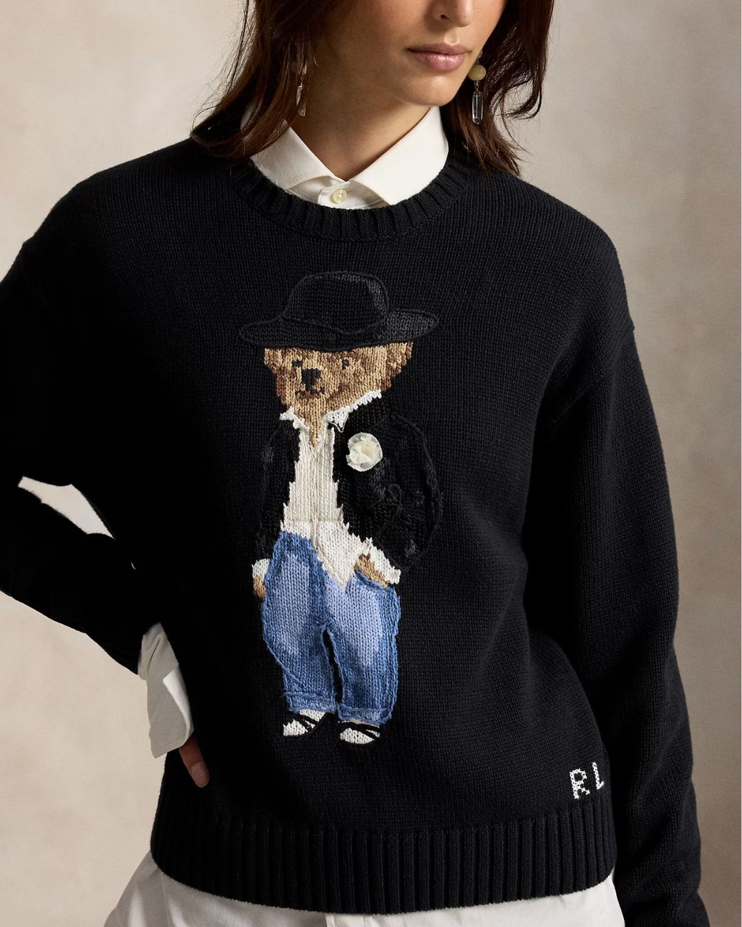 Ralph Lauren Bear Sweater - Black