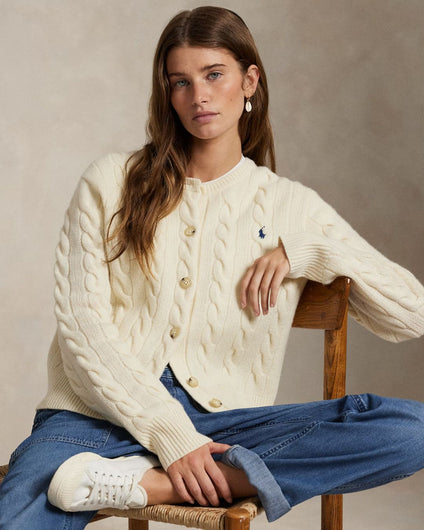 Ralph Lauren Cable Cardigan - Authentic Cream