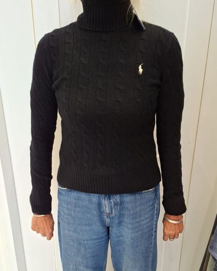 Ralph Lauren Cable Polo - Black