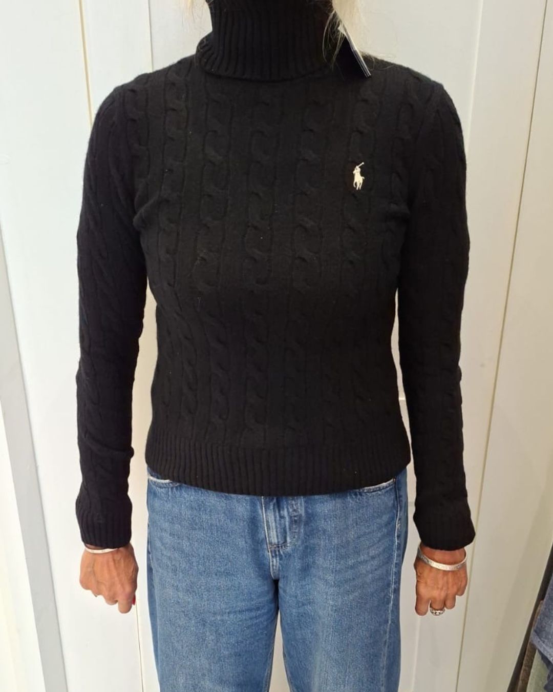 Ralph Lauren Cable Polo - Black