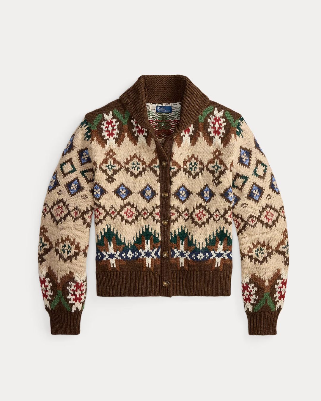 Ralph Lauren Intarsia Chunky Knit - Oatmeal, Brown