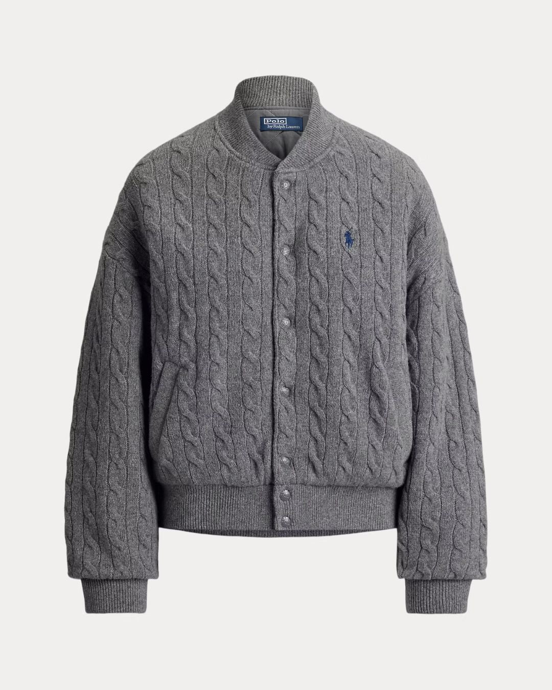 Ralph Lauren Sweater Bomber Coat - Grey