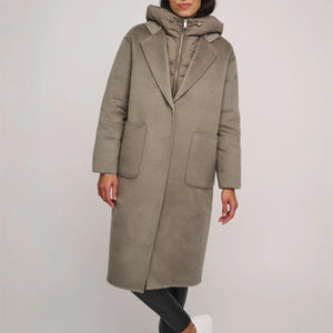 You added <b><u>R&P Reni Wool Coat, Removable Down Jacket in Dark Artichoke</u></b> to your cart.