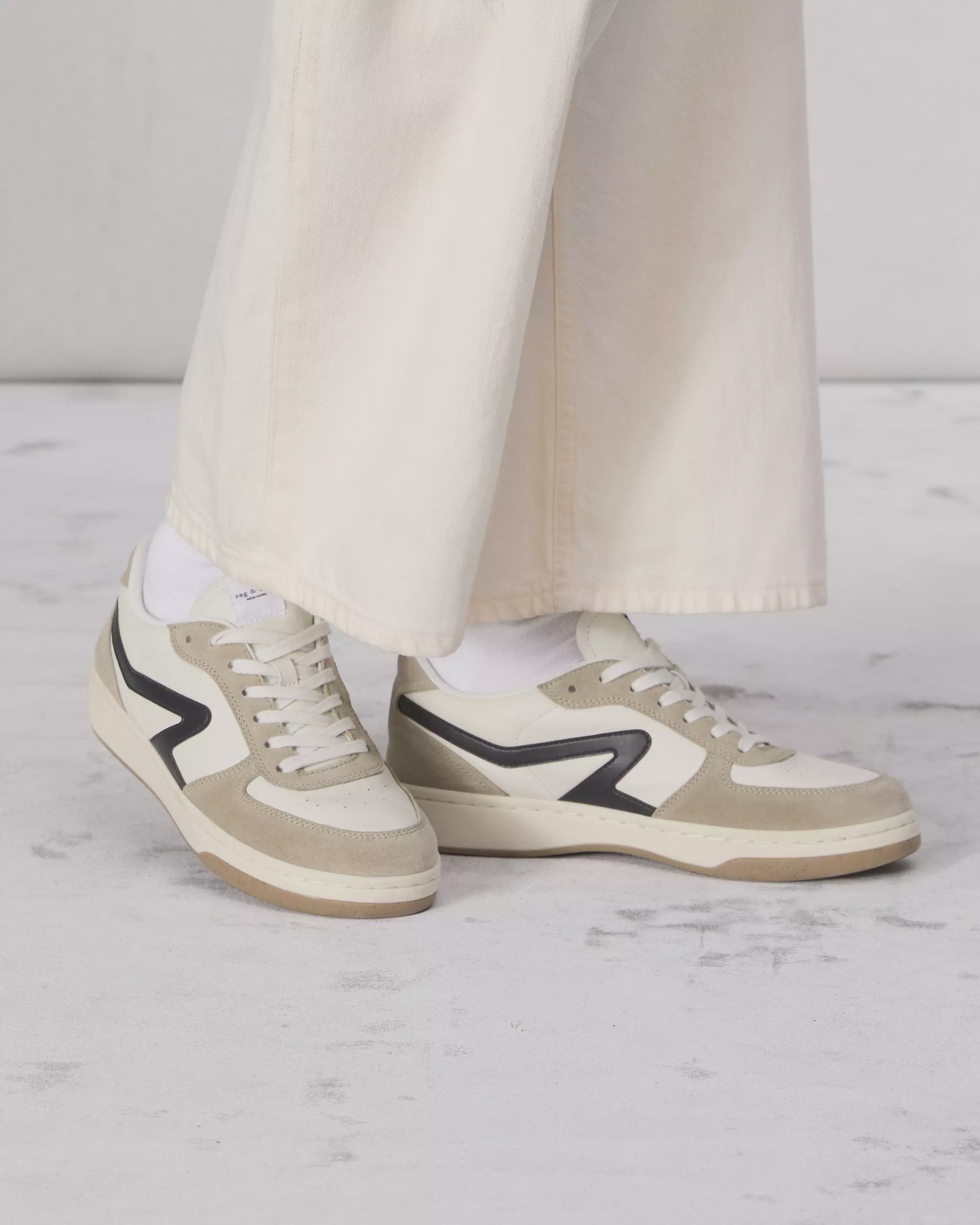 Rag & Bone Retro Court Sneaker in Dove