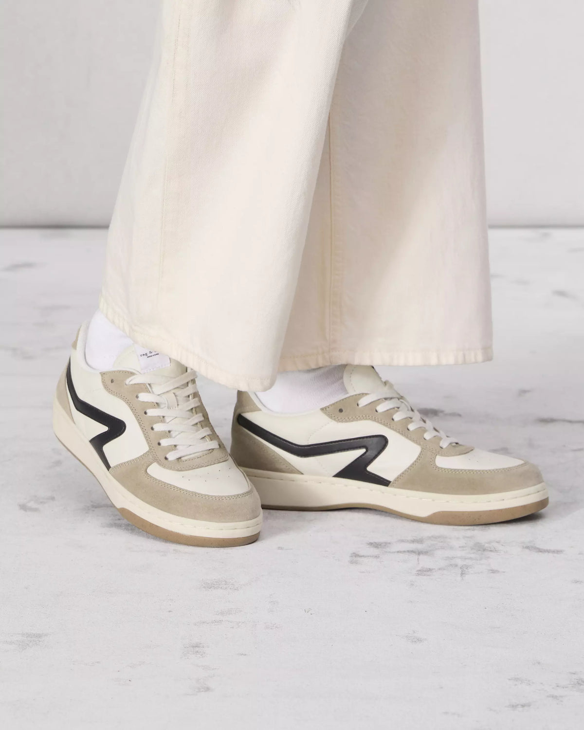 Rag & Bone Retro Court Sneaker in Dove