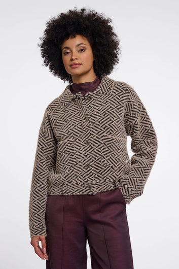 Rino & Pelle Bubbly Jacket - Sand Graphic