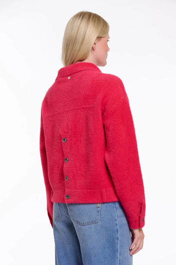 Rino & Pelle Catena Long Fringe Cardi in Pink Punch