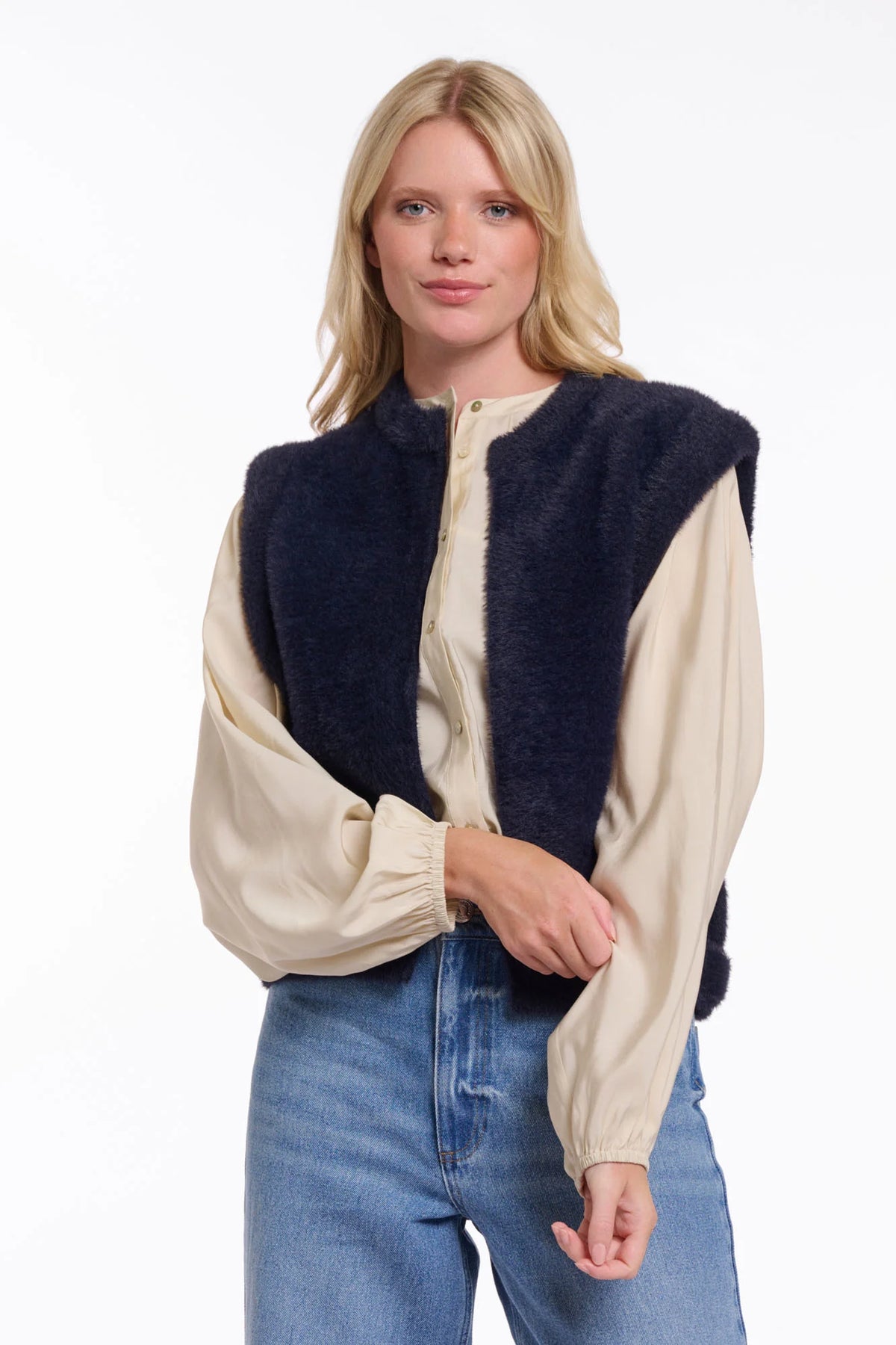 Rino & Pelle Elona Waistcoat in Dark Navy