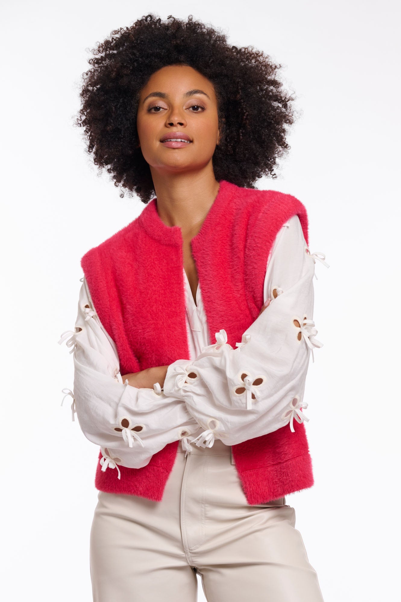 Rino & Pelle Elona Waistcoat in Pink Punch