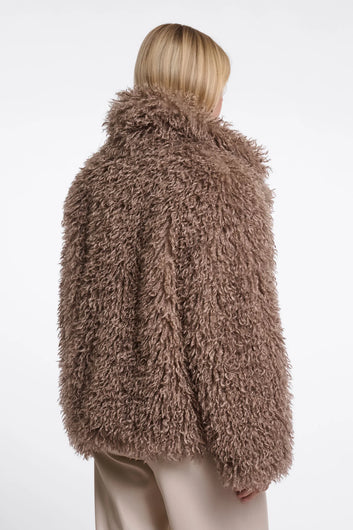 Rino & Pelle Lias Shaggy Jacket - Mocha Latte