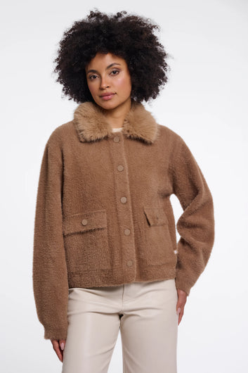 Rino & Pelle Nia Jacket with Detachable Collar - Toast
