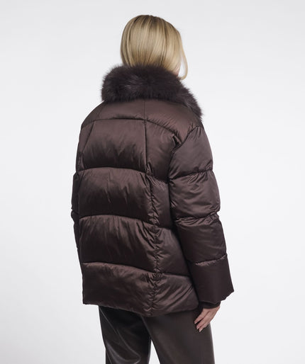 Rino & Pelle Sigi Padded Coat with Detachable Collar - Peated
