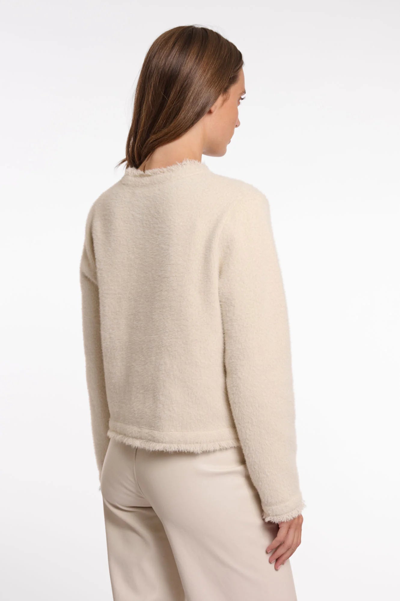 ANNA Rino & Pelle Vanna Jacket with Fringe in Birch