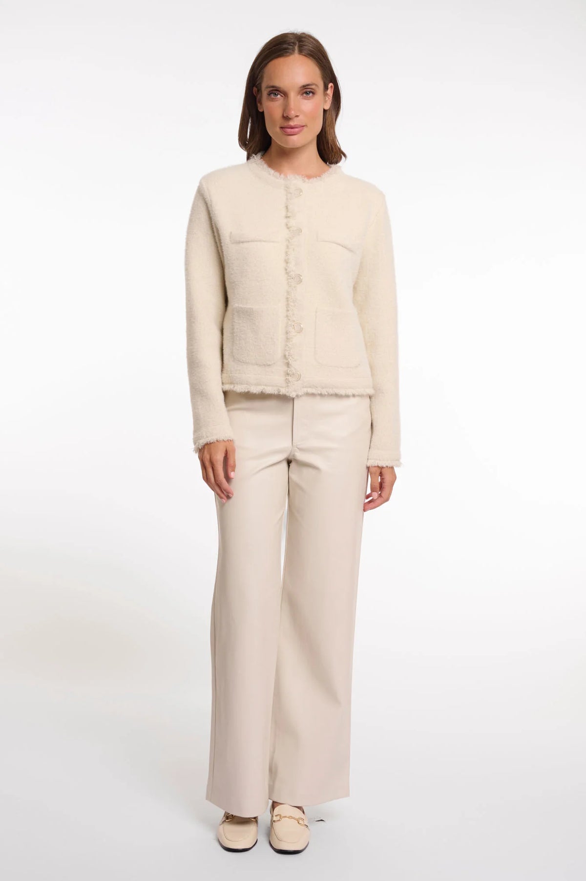 Rino & Pelle Vanna Jacket with Fringe in Birch