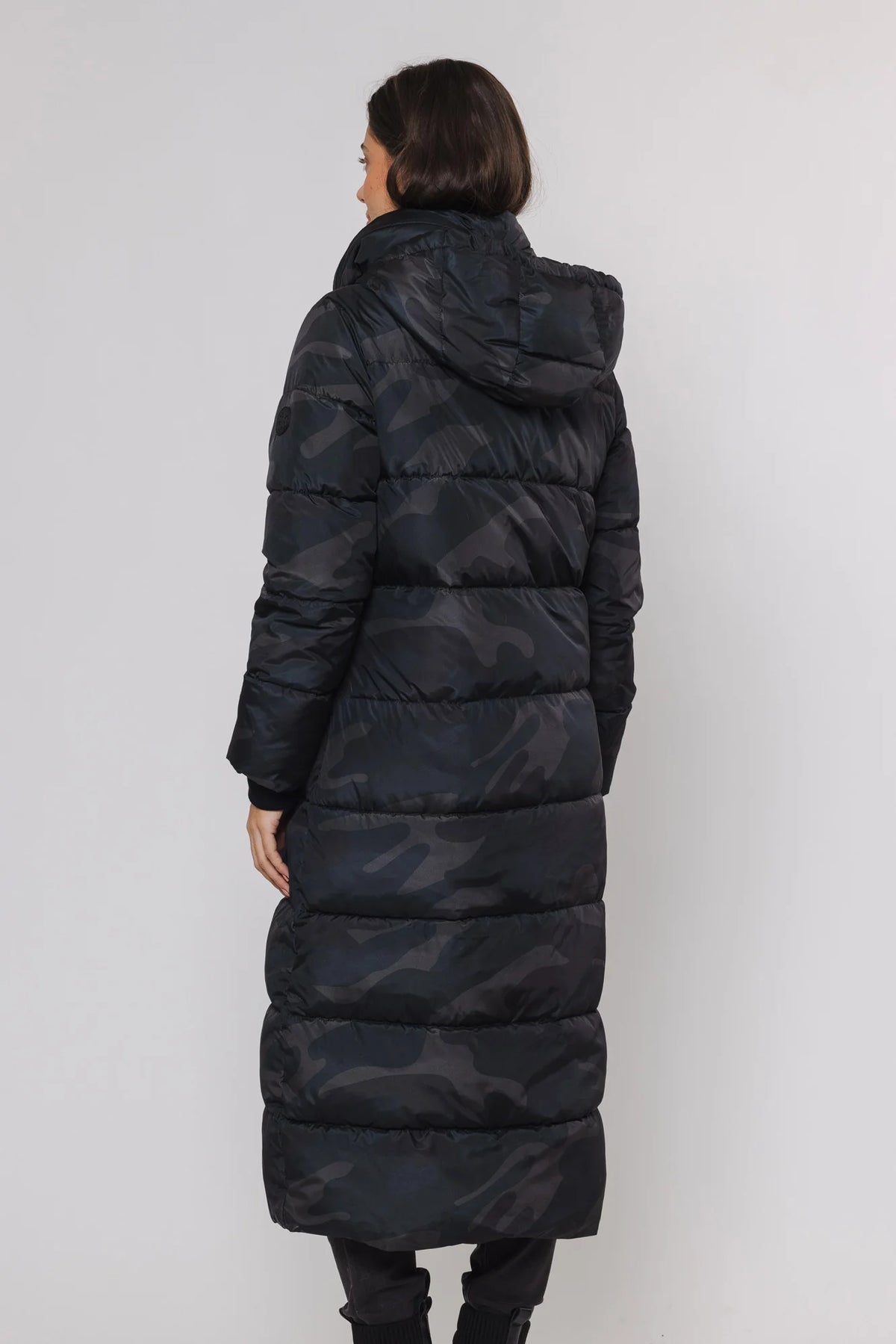 R&P Roza Camo Print Coat in Dark Green