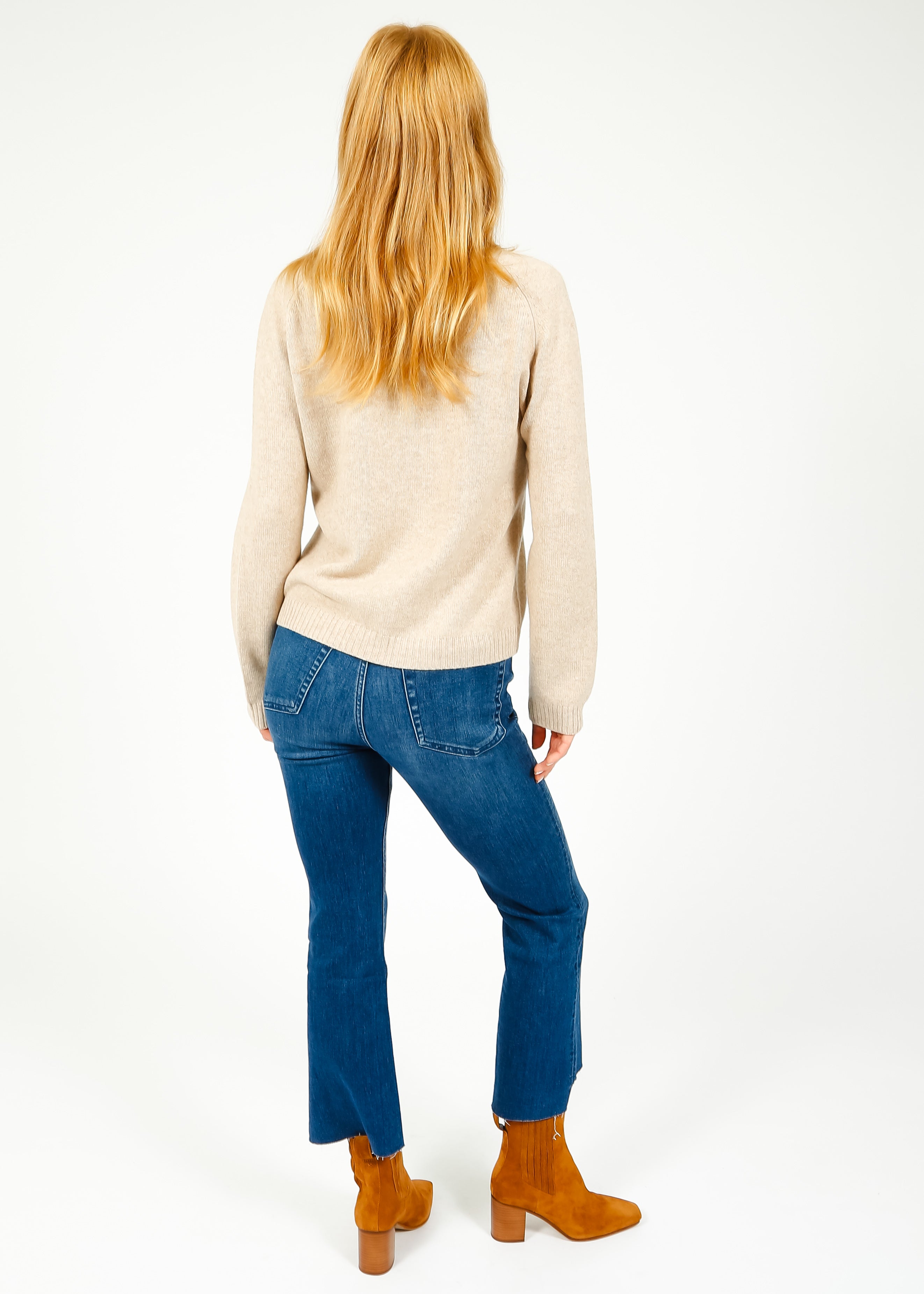 R&B Casey High Rise Ankle Flare in Mindy Indigo