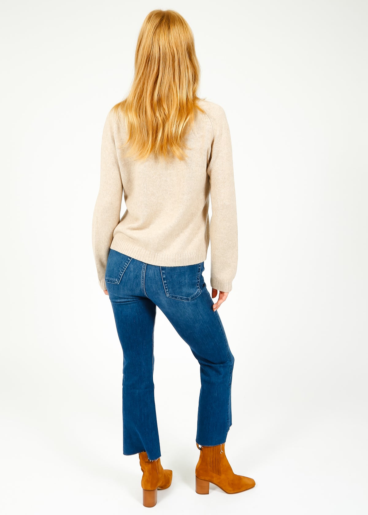 R&B Casey High Rise Ankle Flare in Mindy Indigo