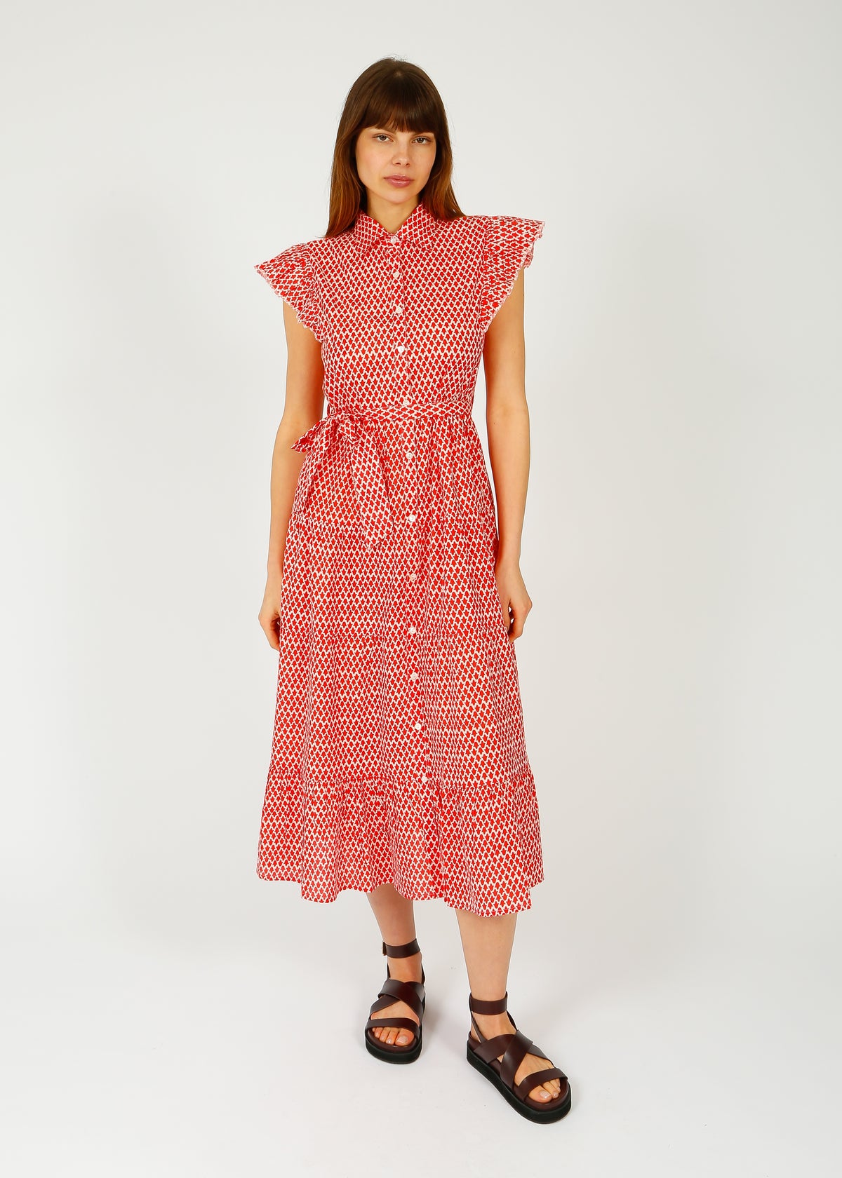 DREAM Long Beach Dress in Tulip Red