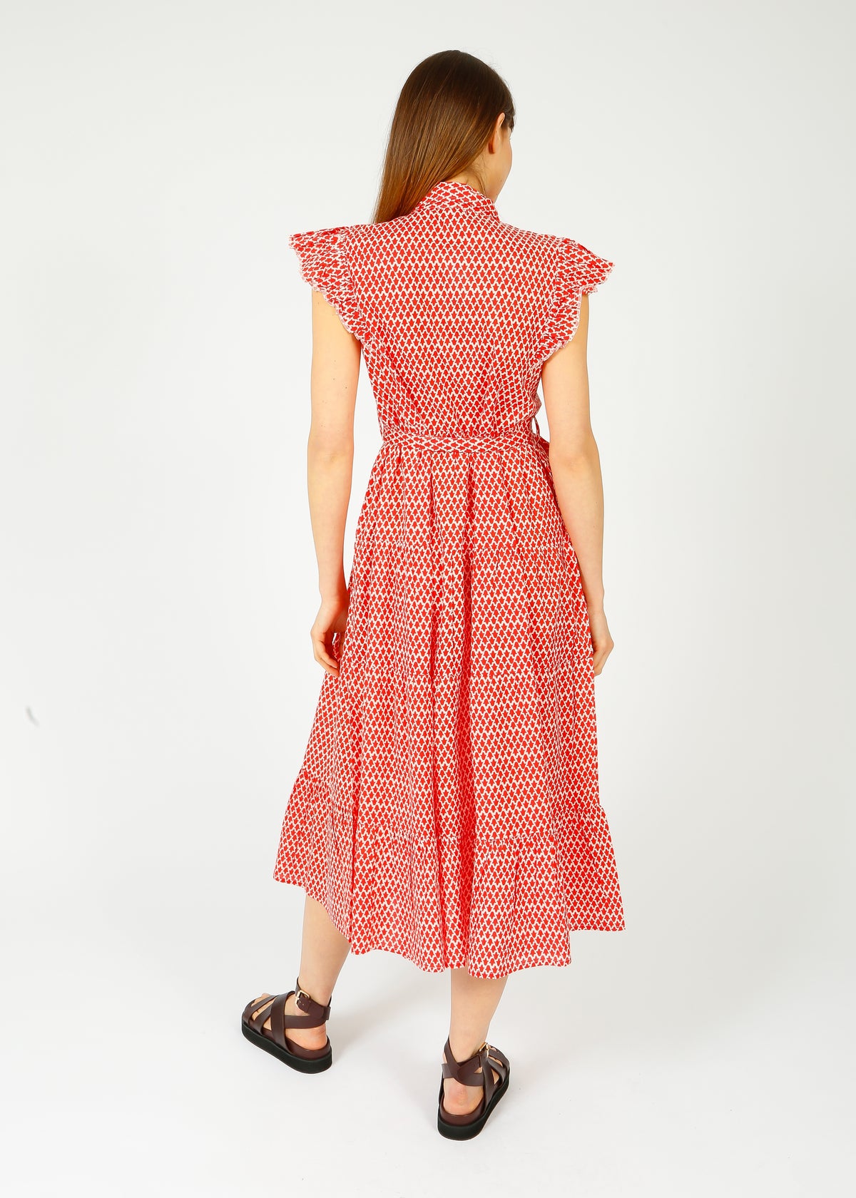 DREAM Long Beach Dress in Tulip Red