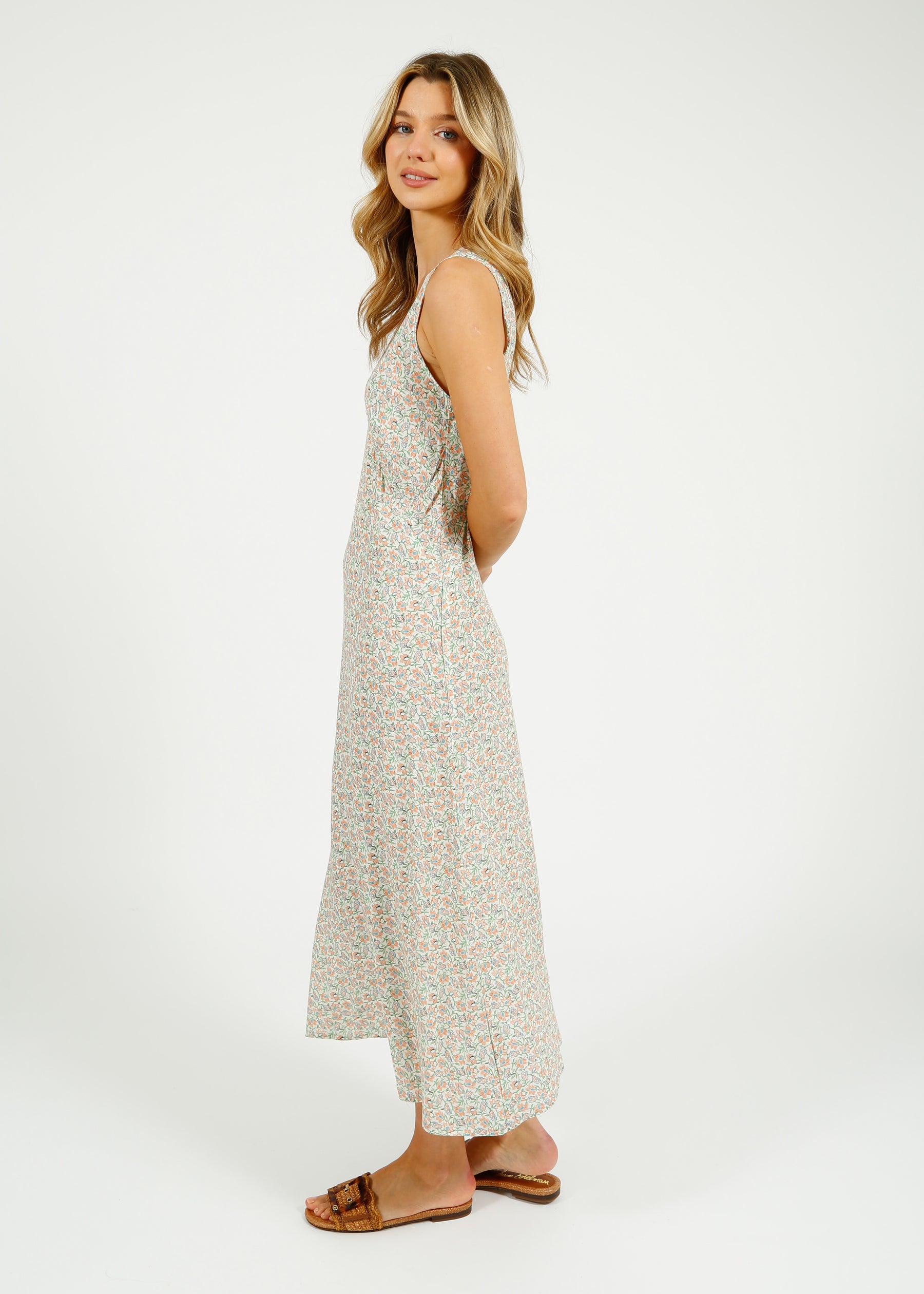 Primrose Park Mel Dress in Block Print Cream