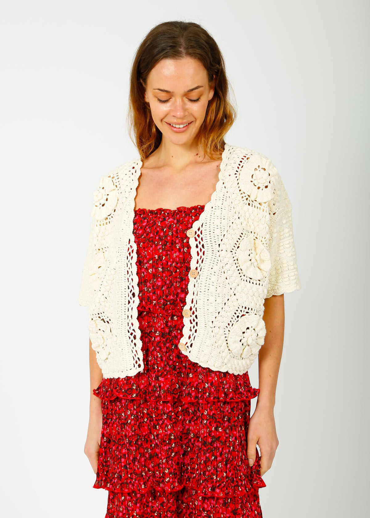 LM Mallyra Cardi in Cream