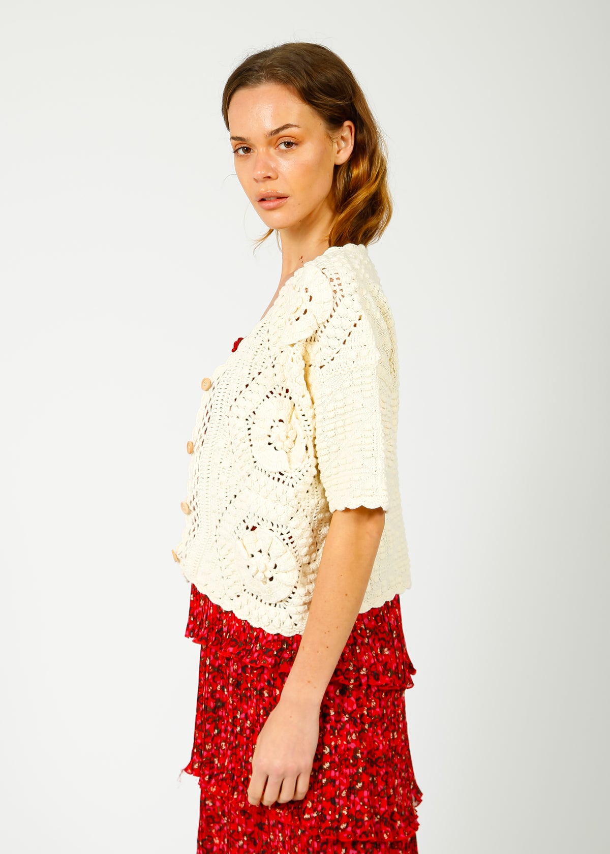 LM Mallyra Cardi in Cream