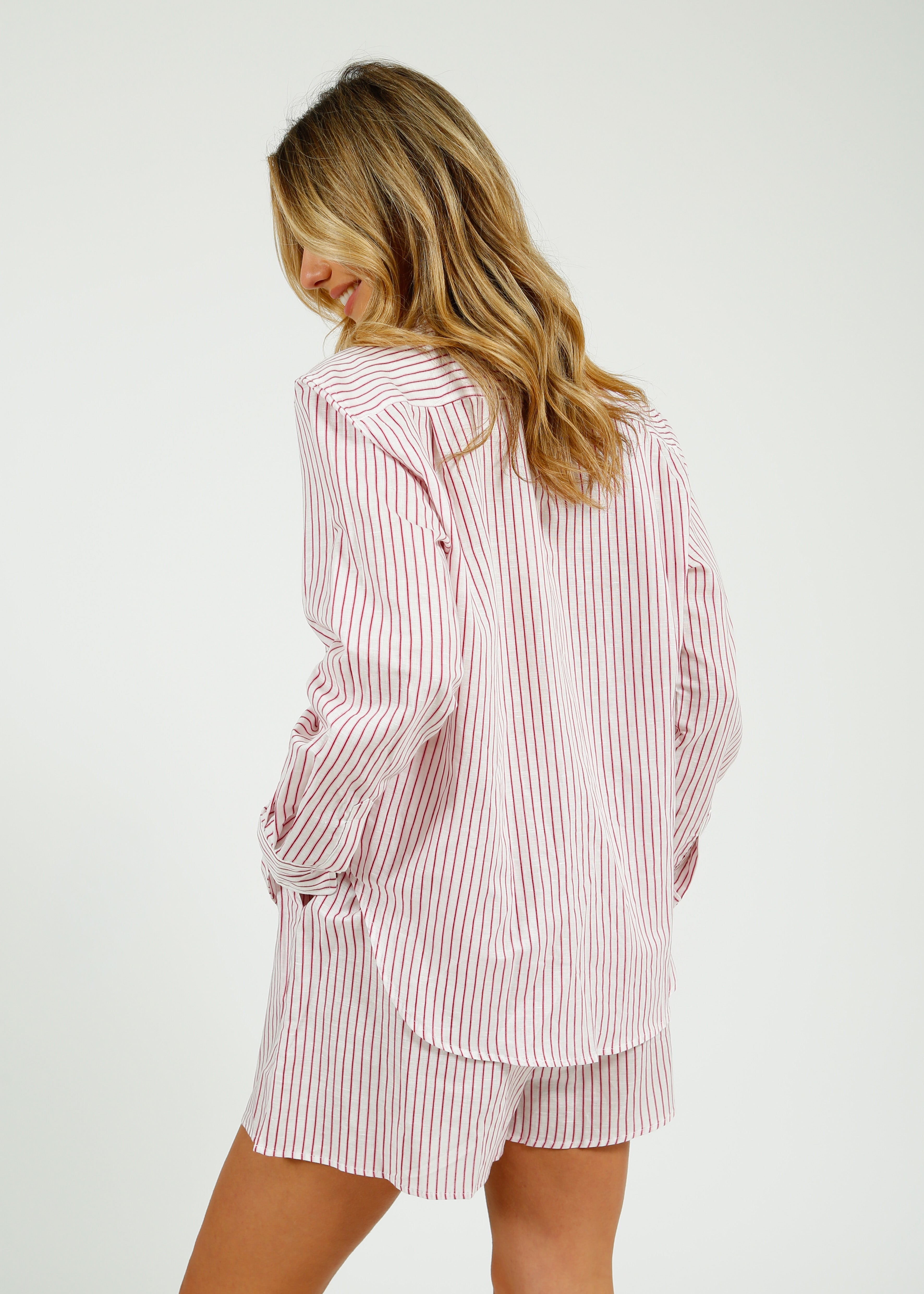 PARK Holiday Shop Resort Shirt in Pink Stripe