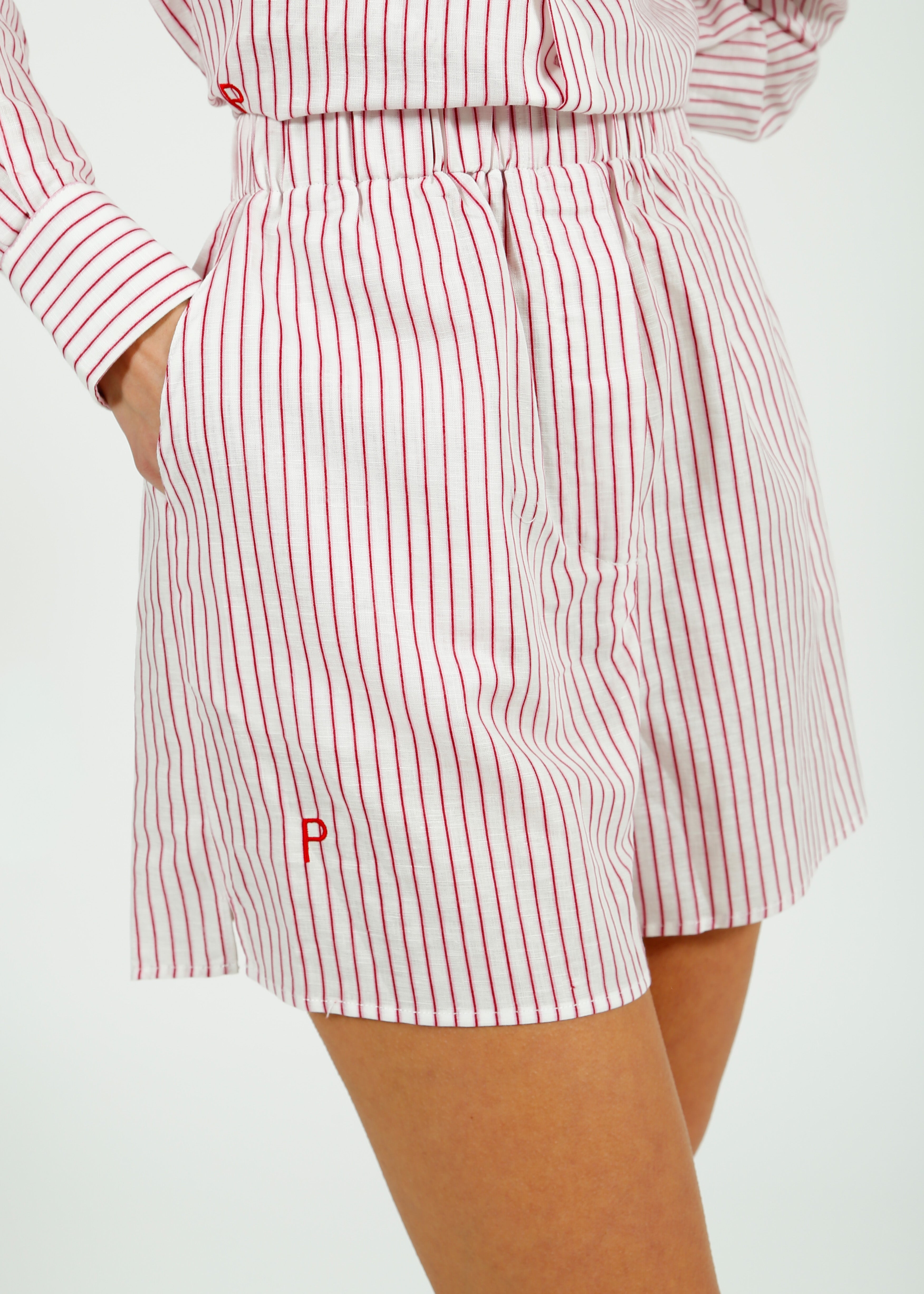 PARK Holiday Shop Resort Shorts in Pink Stripe