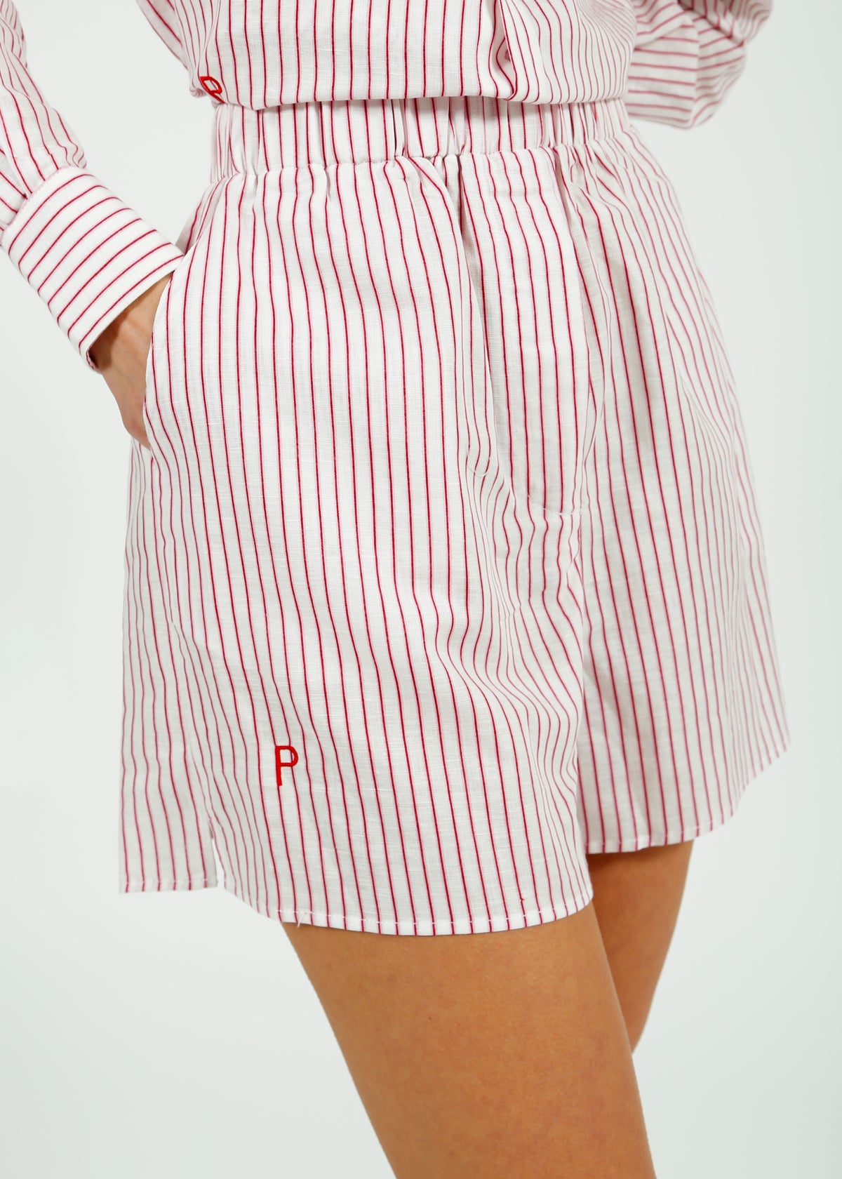 PARK Holiday Shop Resort Shorts in Pink Stripe