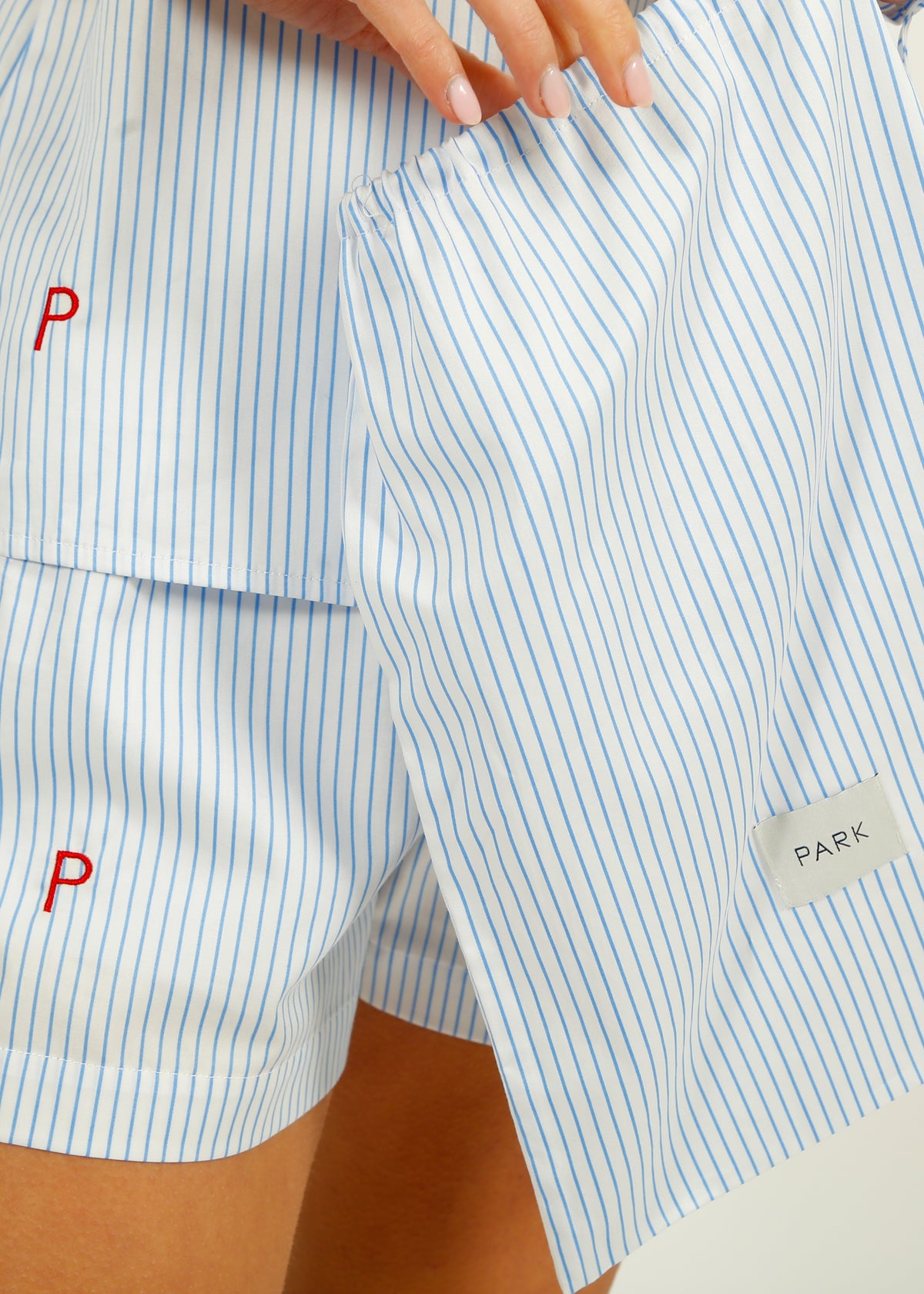 PARK Holiday Shop Stripe Cami Set in Blue Stripe