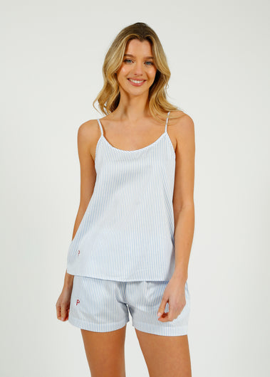 PARK Holiday Shop Stripe Cami Set in Blue Stripe