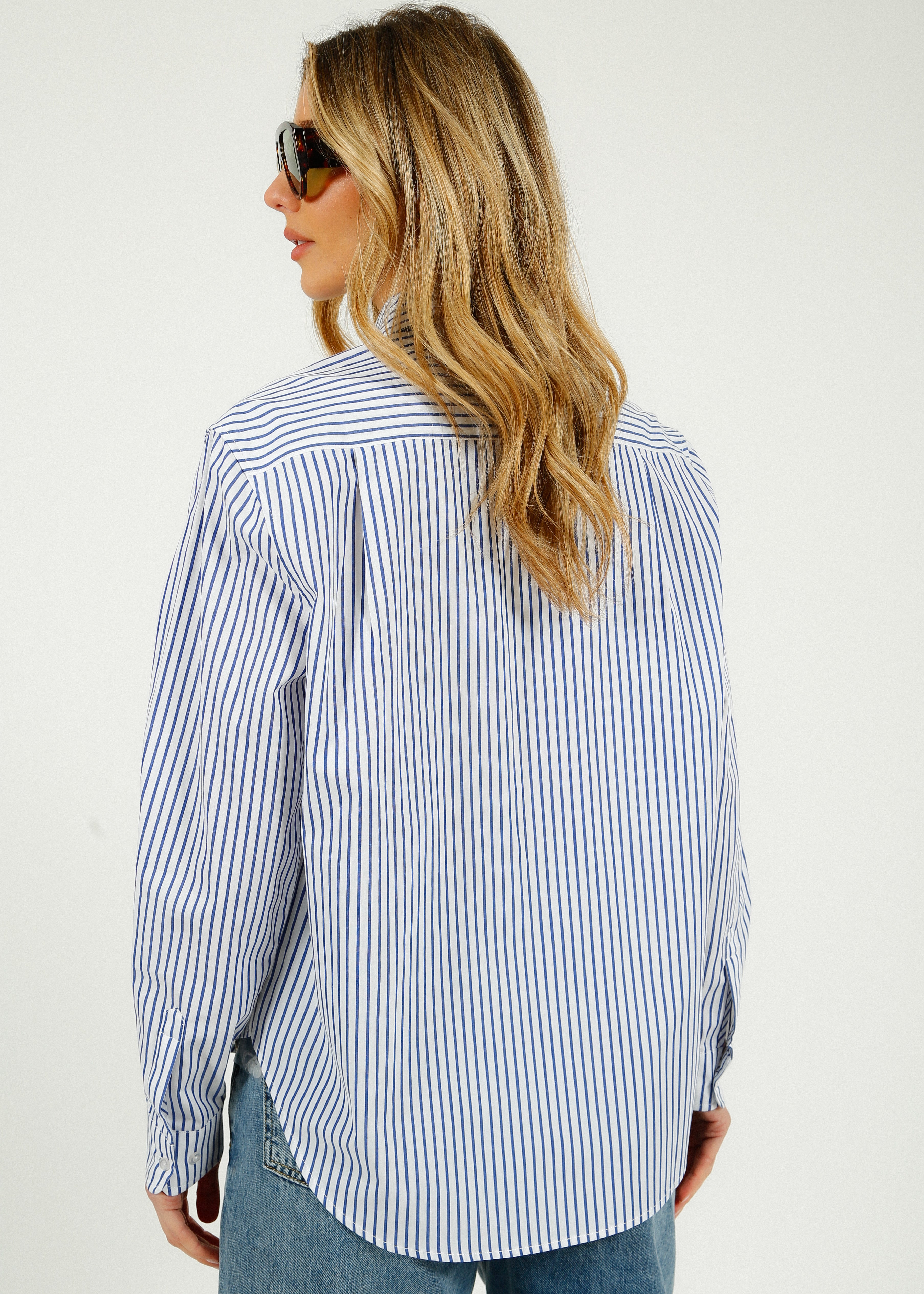 PARK Classic Shirt Blue and White Stripe