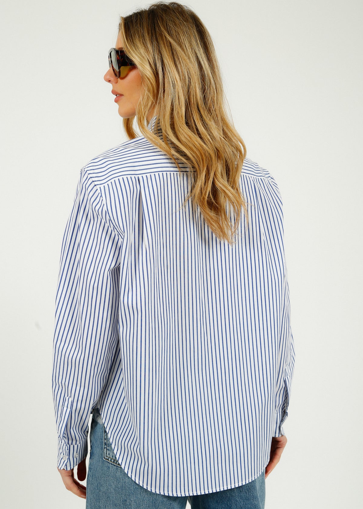 PARK Classic Shirt Blue and White Stripe