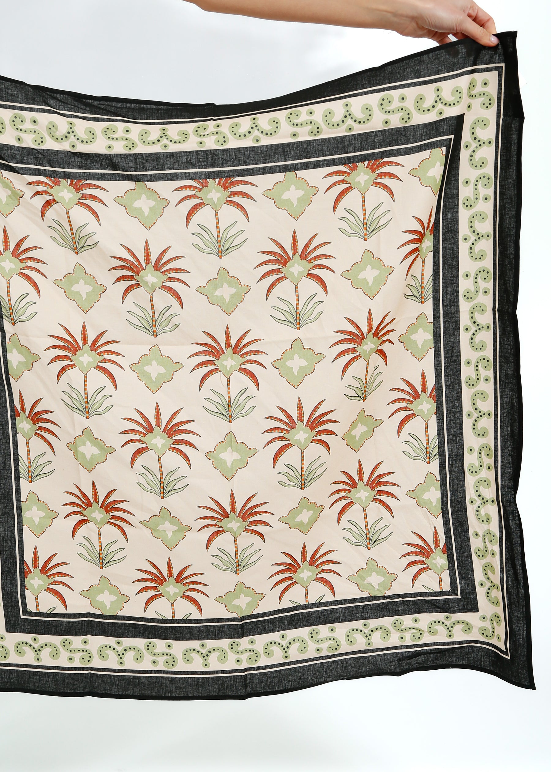 Primrose Park Scarf in Maxi Palm Cream