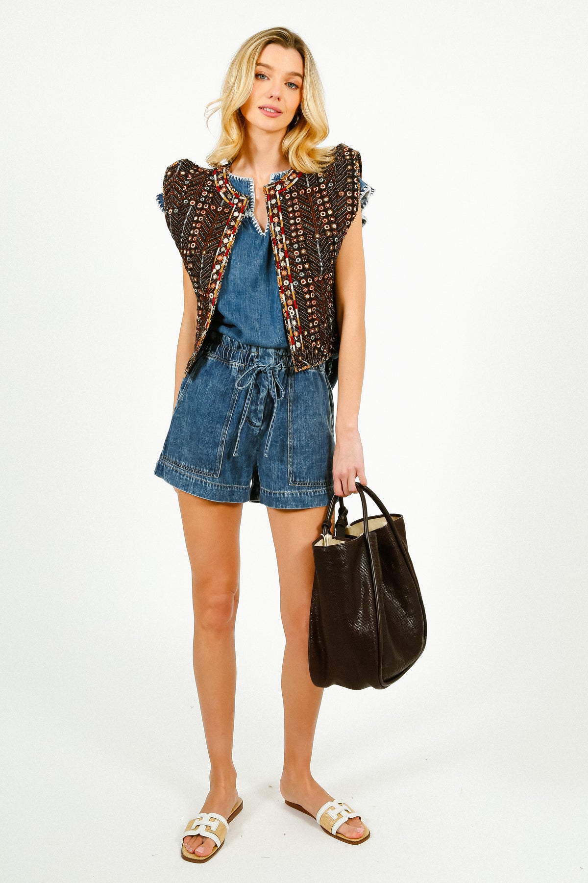 Marant Etoile Cerza Waistcoat in Faded Black