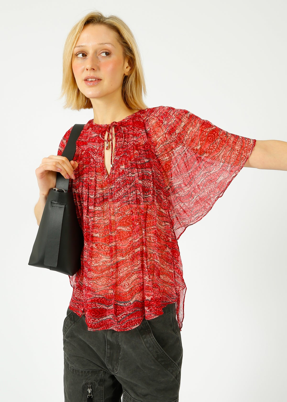 Marant Etoile Neslya Blouse in Red