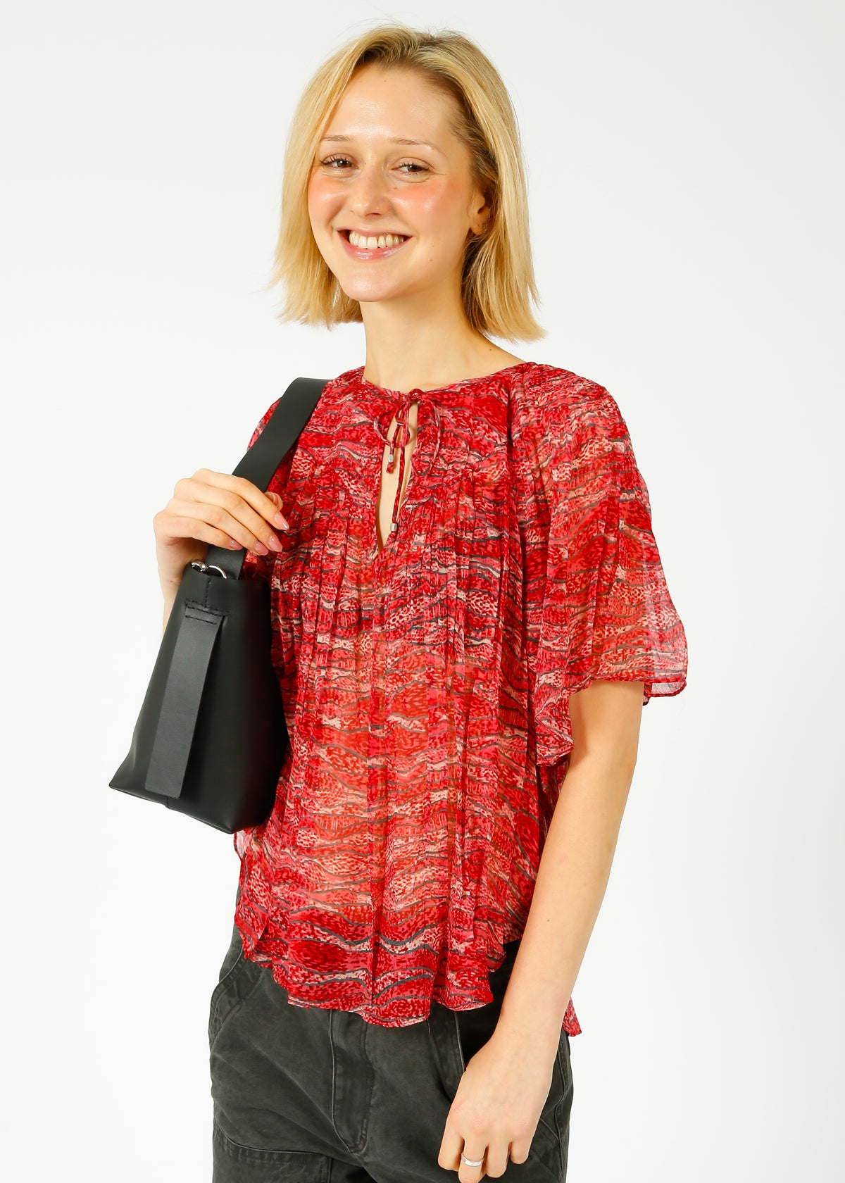 Marant Etoile Neslya Blouse in Red