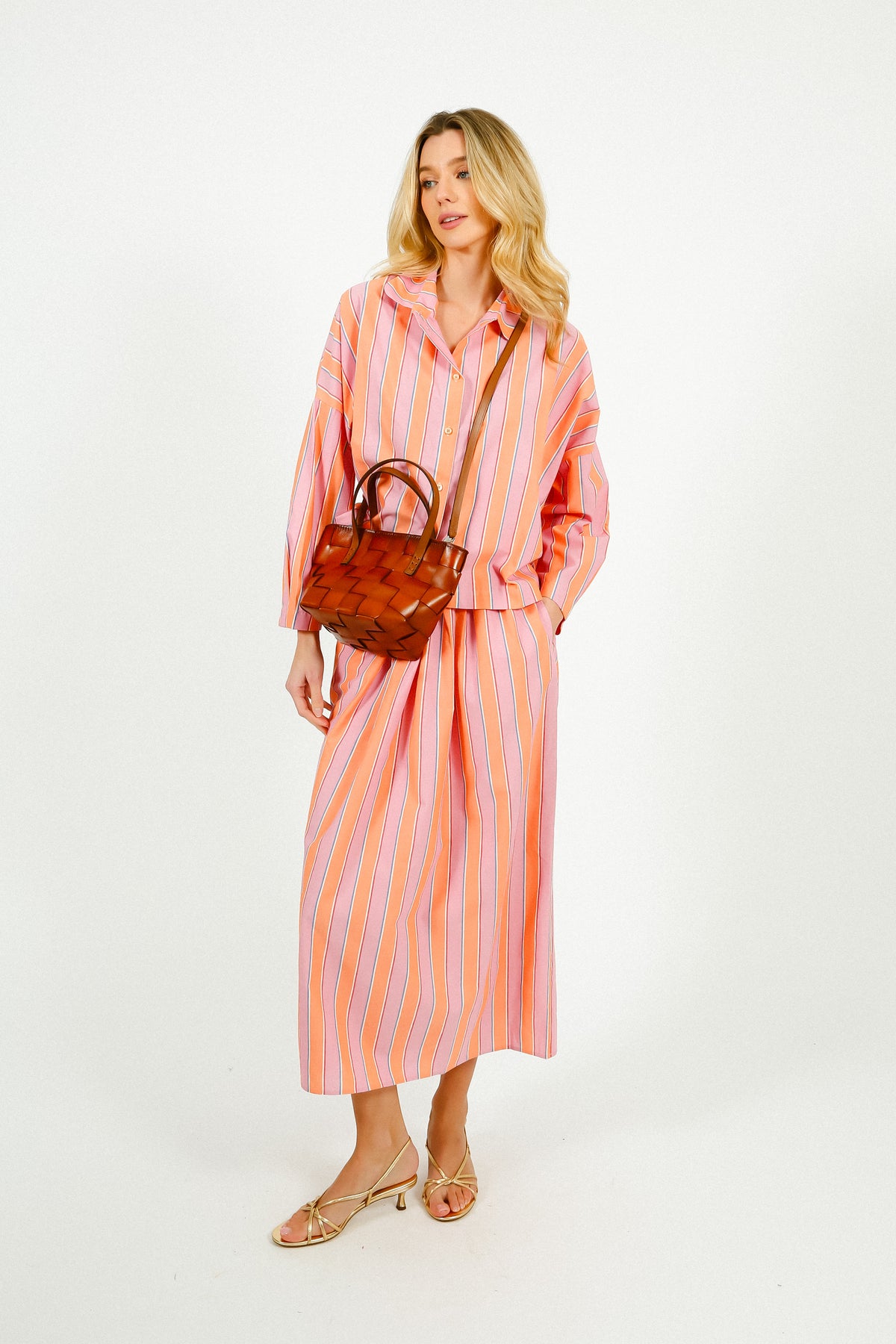 TINSELS Wood The Sea Blouse in Mandarine
