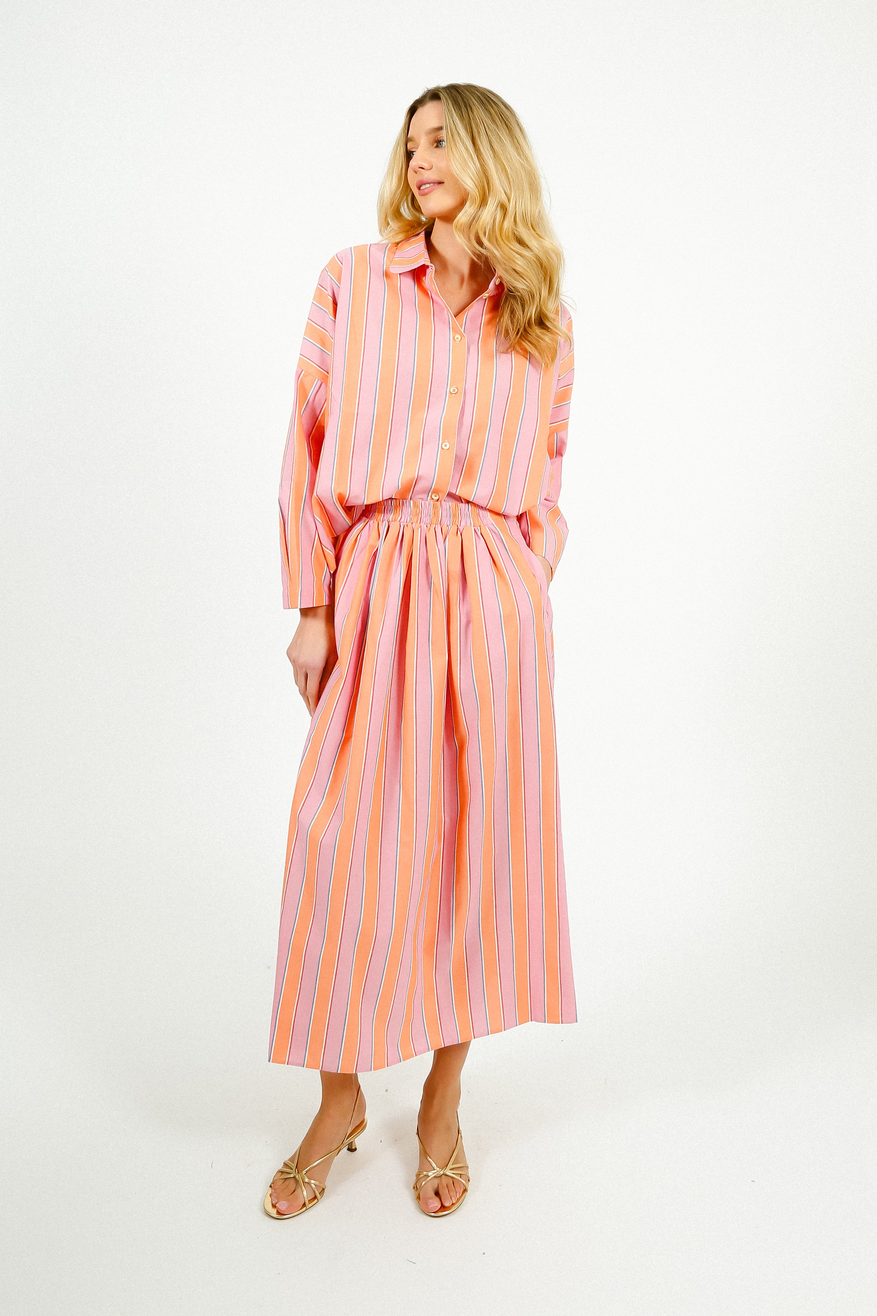 TINSELS Wood The Sea Blouse in Mandarine